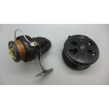 Two vintage fishing reels