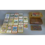 Top Trumps, Top Quartets games, a chess set and two draughts sets