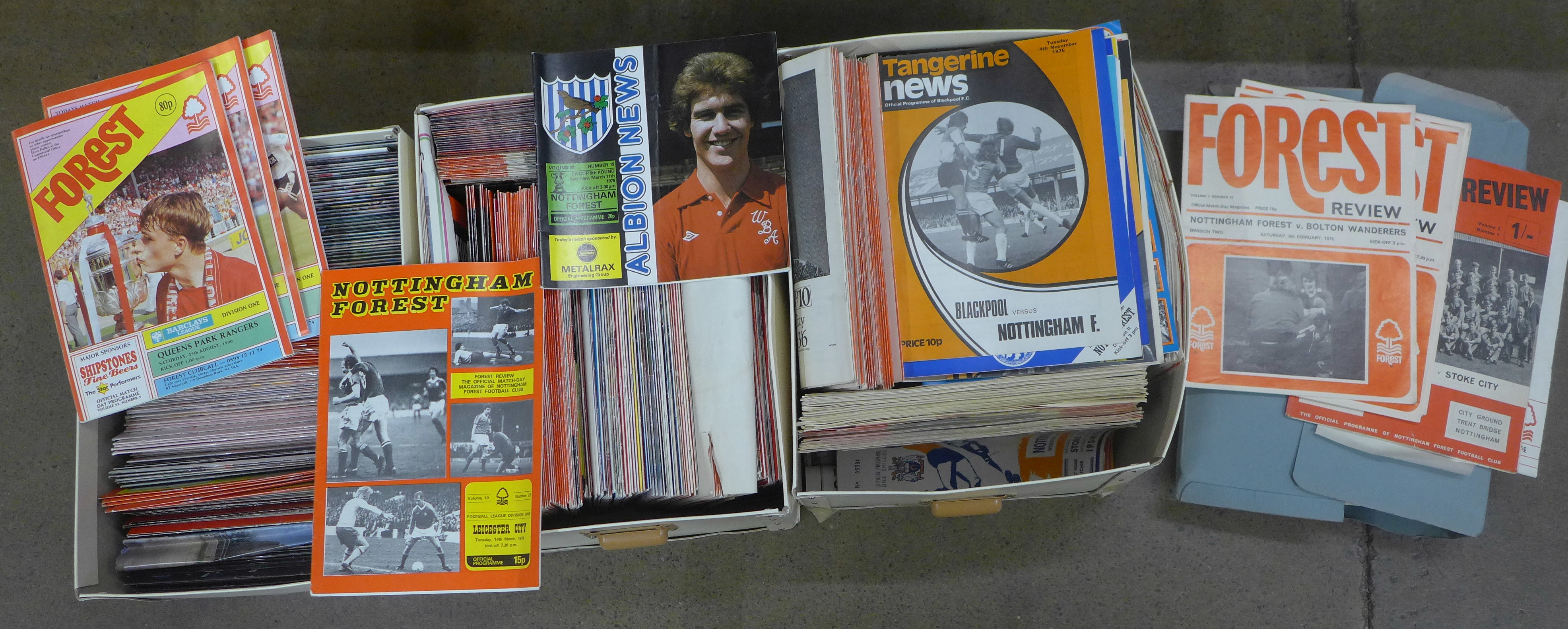 A large quantity of Nottingham Forest programmes, 1960s, 1970s and later including 1977-1978 winning