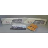 Two Boeing 787-8 model aircrafts, boxed and with bags