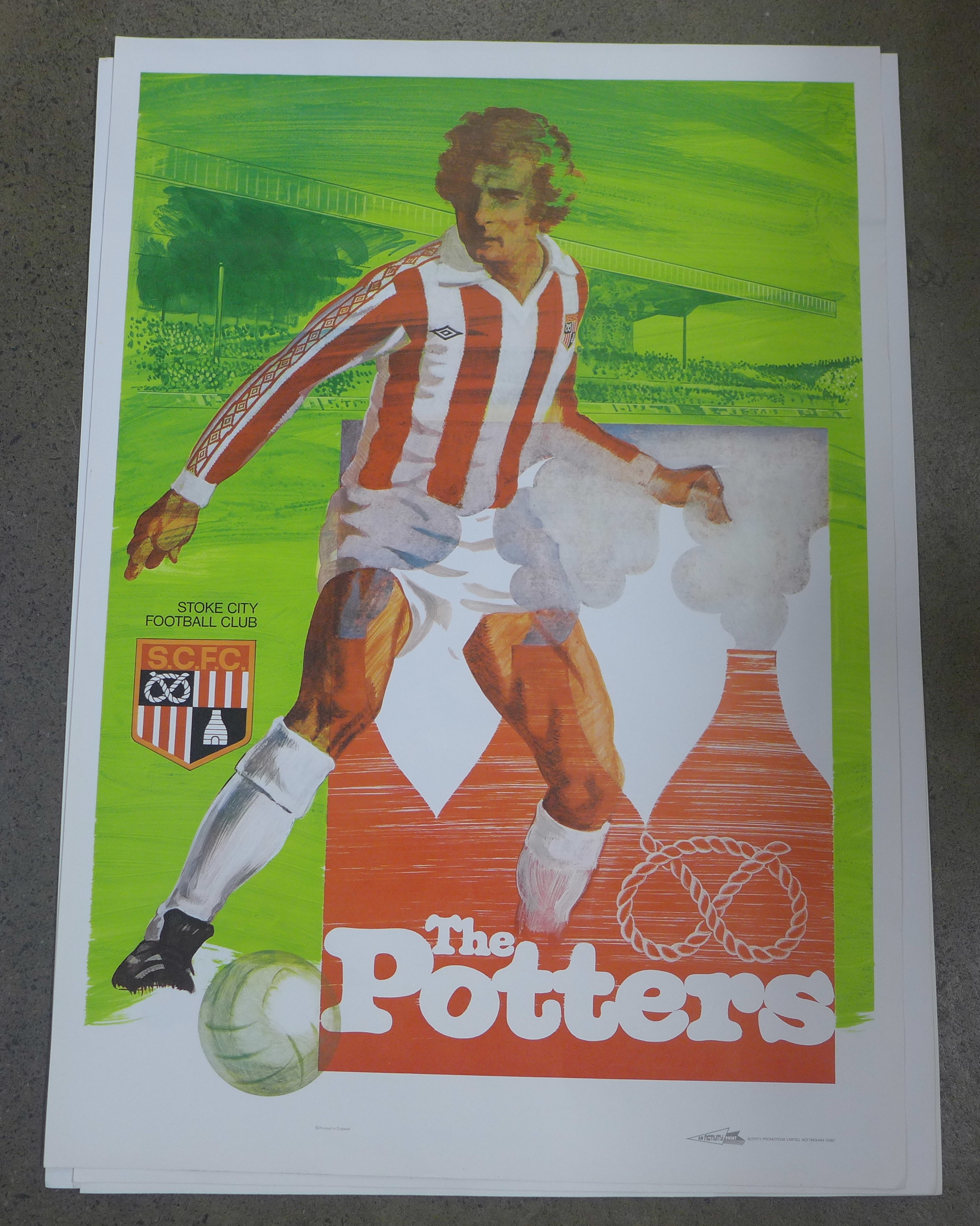 An Activity Promotions Ltd. football poster, printed in the 1970's, Stoke City