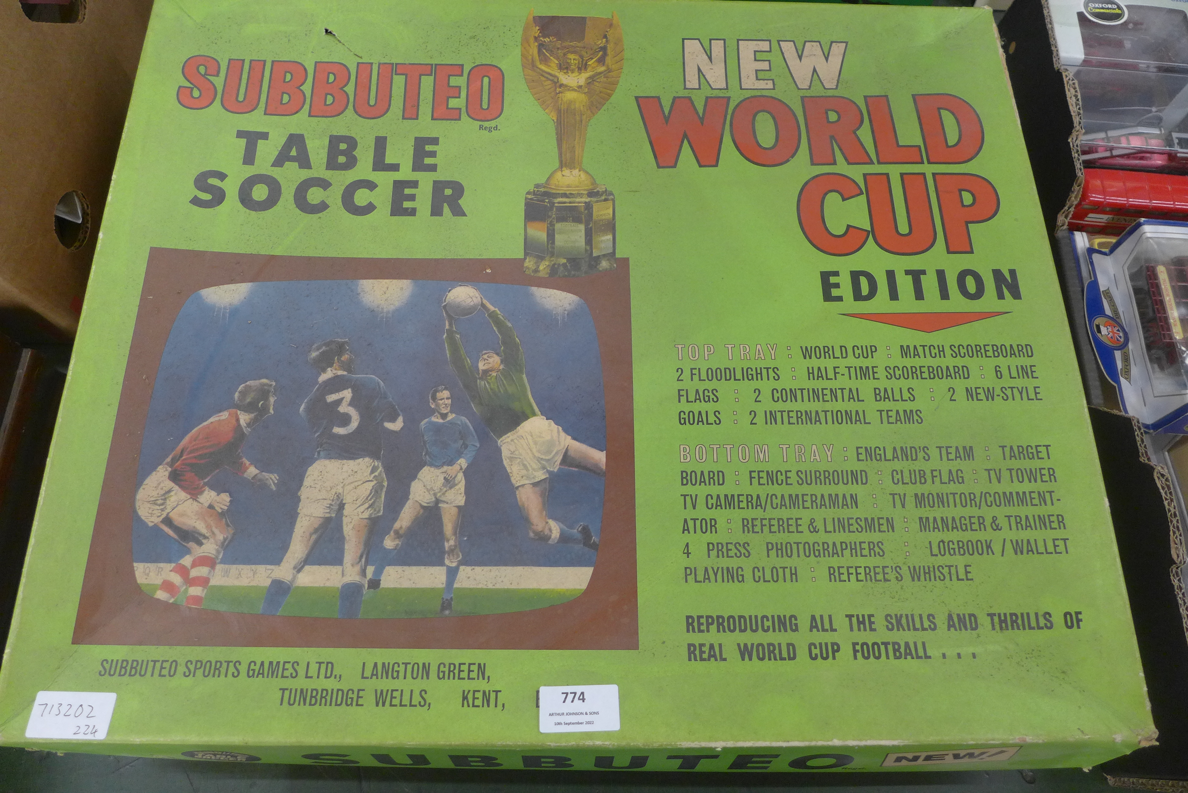 A 1970 Subbuteo table soccer, New World Cup edition