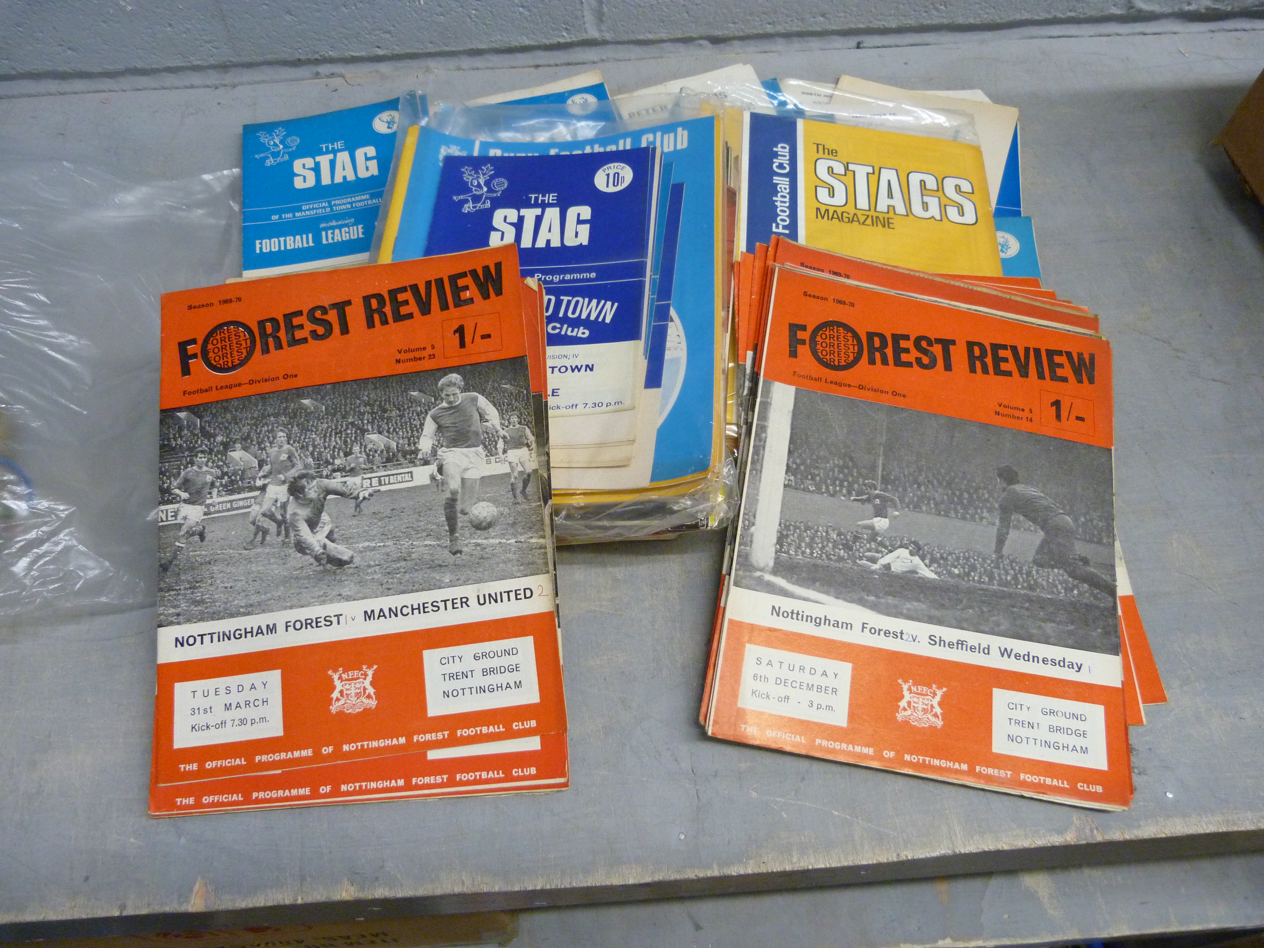 A collection of football programmes including Nottingham Forest, Leicester City and 1960's Mansfield - Image 3 of 3