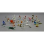 A collection of small glass animals