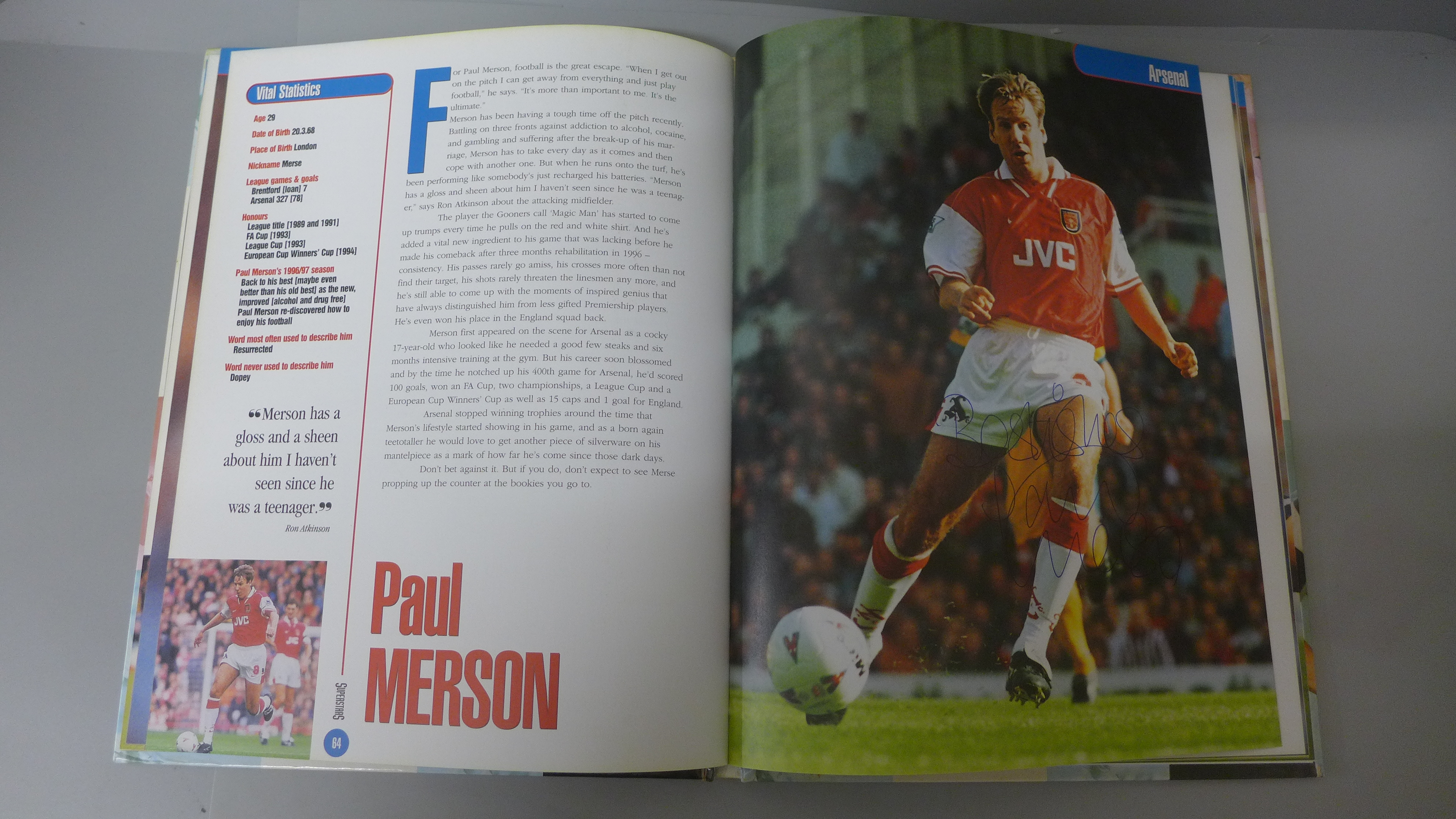 Football:- three 'Superstars of the Premier League' books, containing signatures from former players - Image 9 of 9