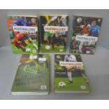 Football:- five PFA Footballer's Who's Who books (2002-2007) containing many signatures from
