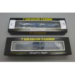 Two Graham Farish by Bachmann N gauge locomotives, A4 Mallard Express and 6XXX King Class 6021