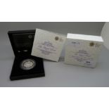 A Royal Mint 2015 UK £5 silver proof coin, The Royal Birth of The Second Child, 28.28g, 925 silver