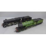 Two Hornby model locomotives and tenders, 4-6-0 (x2), LNER 8509 and BR 45192