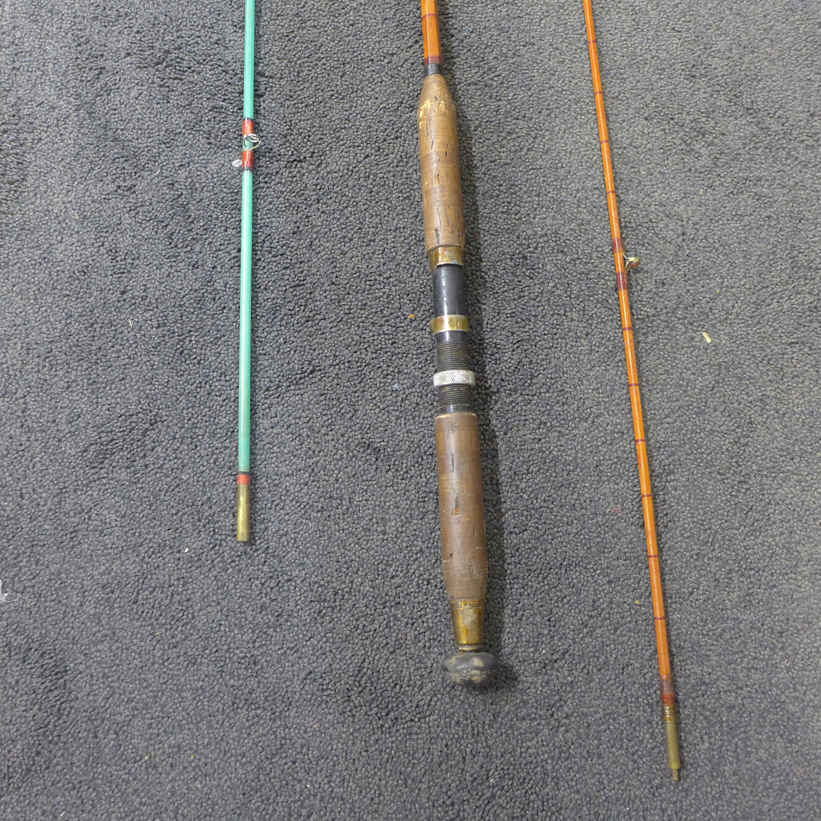 Two spinning rods comprising an early Allcocks lightcaster and Milbro F79 - Image 2 of 3