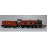 A Hornby 00 gauge model locomotive and tender, Hogwarts Castle