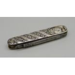 A manicure pocket knife, 'Souvenir Prudental Dinner, Jan 15 1901' Scott fundraising dinner,