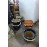 Assorted terracotta plant pots