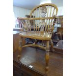 A child's elm and beech Windsor chair