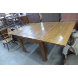 An oak draw leaf table