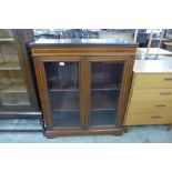 An Edward VII inlaid mahogany bookcase