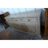 A Victorian style waxed pine dresser