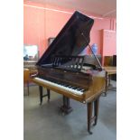 A late 19th/early 20th Century rosewood baby grand piano, sold with non-transferable standard