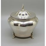 An Edward VII silver tea caddy, Birmingham 1906, William Neale, 173g