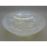 A G. Vallon France vaseline glass bowl, 23.5cm