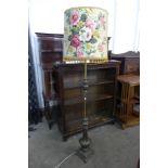 A French style gilt metal floor standing lamp