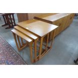 A teak nest of tables