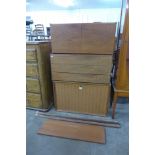 A Danish Royal System teak wall unit cabinet and two others