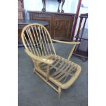 An Ercol Blonde beech Windsor armchair