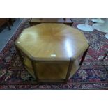 A Danish teak octagonal coffee table