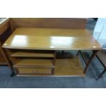 A teak record cabinet