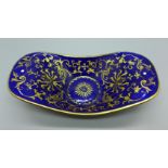 An 18th Century style metal enamel-work dish