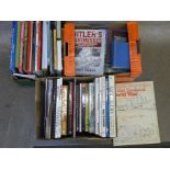 Three boxes of mainly military books, including British Warships of the Second World War, The