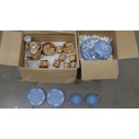 A collection of Wedgwood Jasperware and a Japanese Satsuma tea set **PLEASE NOTE THIS LOT IS NOT