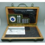 A Bereta CO2 target shooting pistol, .177 cal., with box and paperwork