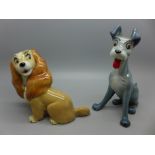 Two Wade blow up figures, Lady and The Tramp