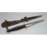 A Commando knife with scabbard