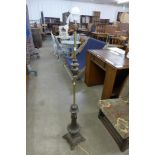 A French style gilt metal floor standing lamp