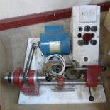 A bobbin maker lathe and accessories