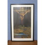 A Glasgow Art Gallery poster, Salvador Dali, Christ of St. John on the Cross, framed