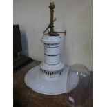 An early 20th Century Regnis Intensive Hospital white enamelled gas lamp