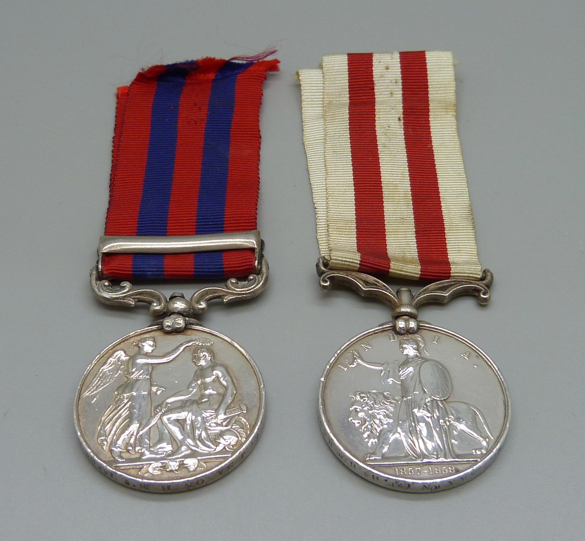 Two Victorian medals, Indian General Service Medal, 67 J Saxon HM's 1st Bn. 6th Regt, previously - Image 2 of 4