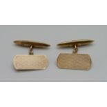 A pair of 9ct gold cufflinks, 3.1g