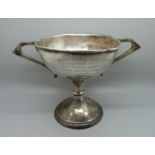 A silver trophy, Mens Doubles Challenge Cup, Nottingham Lawn Tennis Association, 1932, 436g, a/f