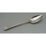 A silver brite cut spoon, London 1784, 32g