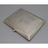 A silver cigarette case, 129g, 82mm x 100mm