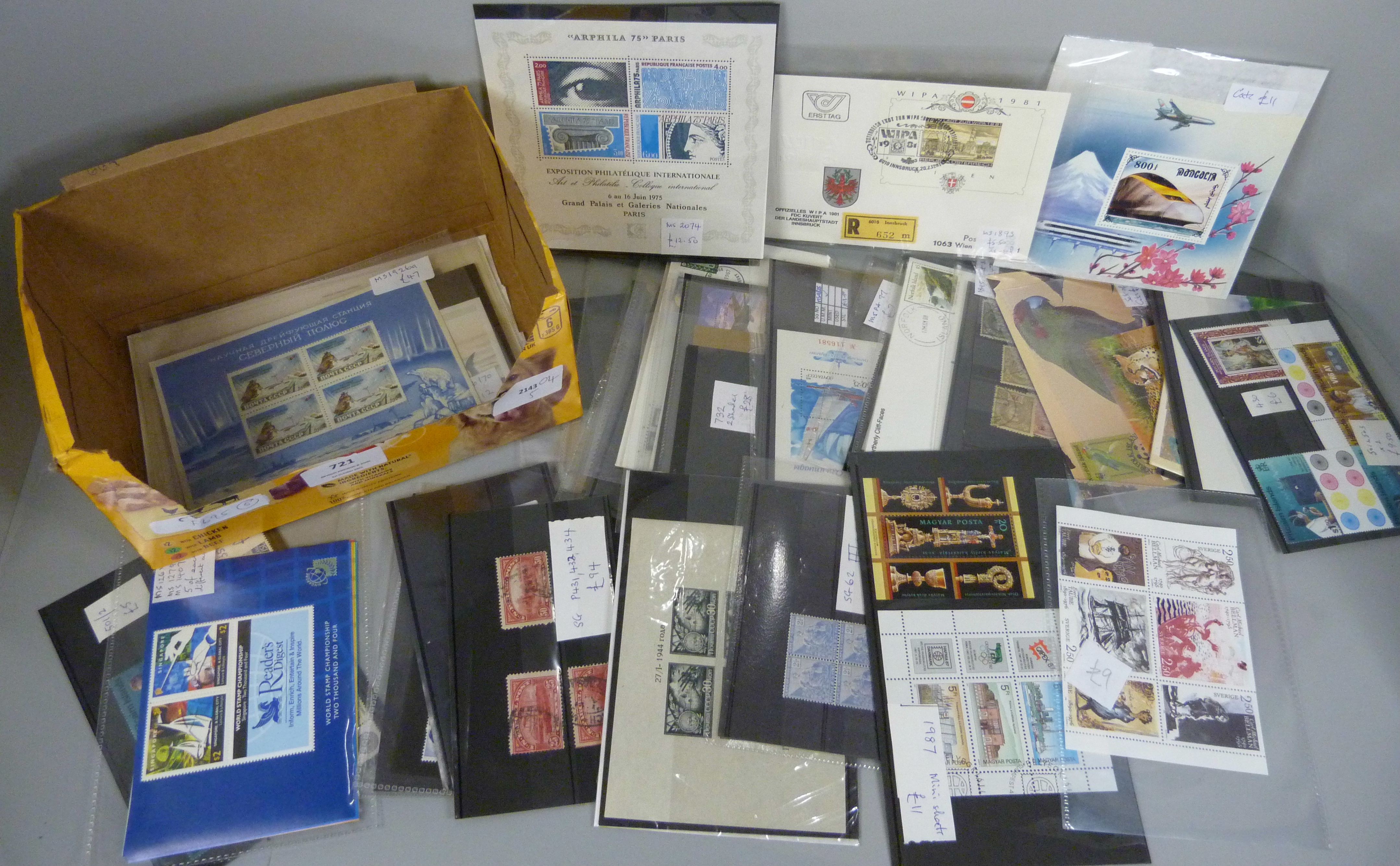 Stamps; stamps and covers with a catalogue value of over £1,000