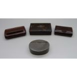 Four snuff boxes