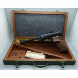 A Walther LP Mod.53 0.177 calibre target shooting air pistol, cased