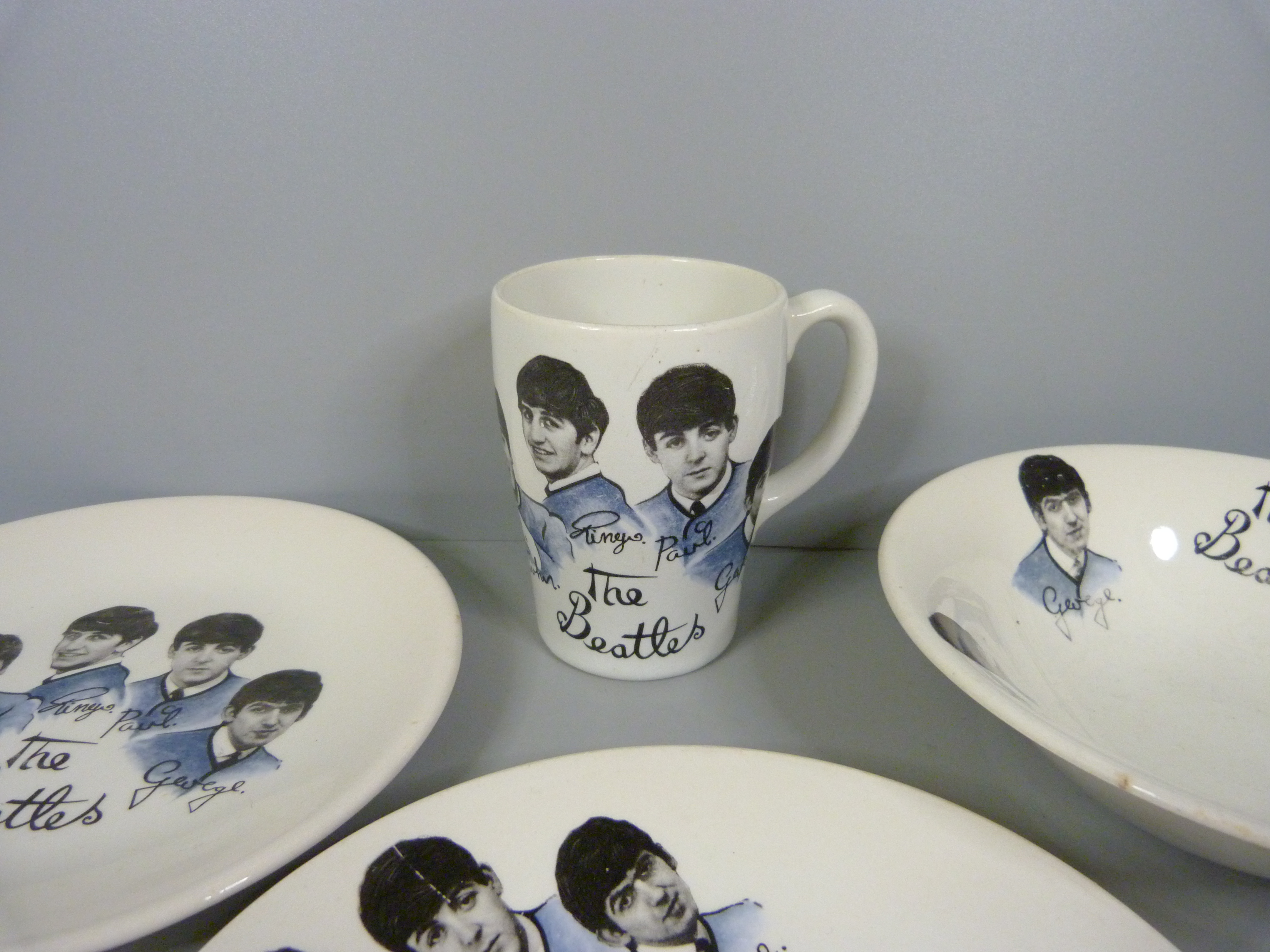 The Beatles original 1960's plate, saucer, dish and mug (4) - Image 2 of 3