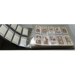 Cigarette cards; an album of cigarette cards containing 10 complete sets including Churchman’s